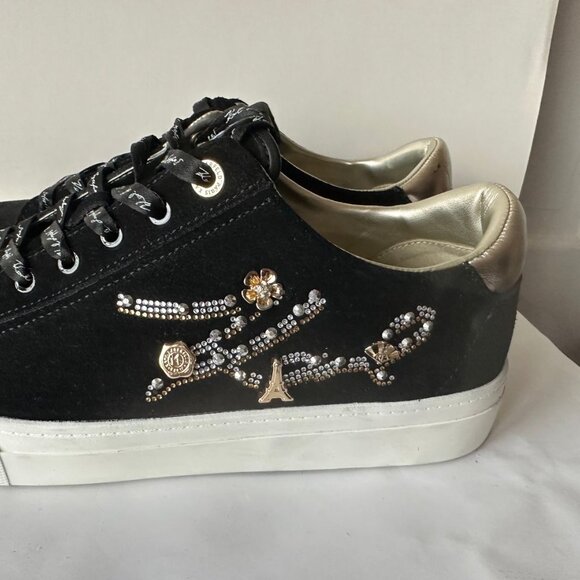 BRAND NEW KARL LAGERFELD LACED UP SUEDE SHIES SIZE 9.5 - Picture 3 of 4